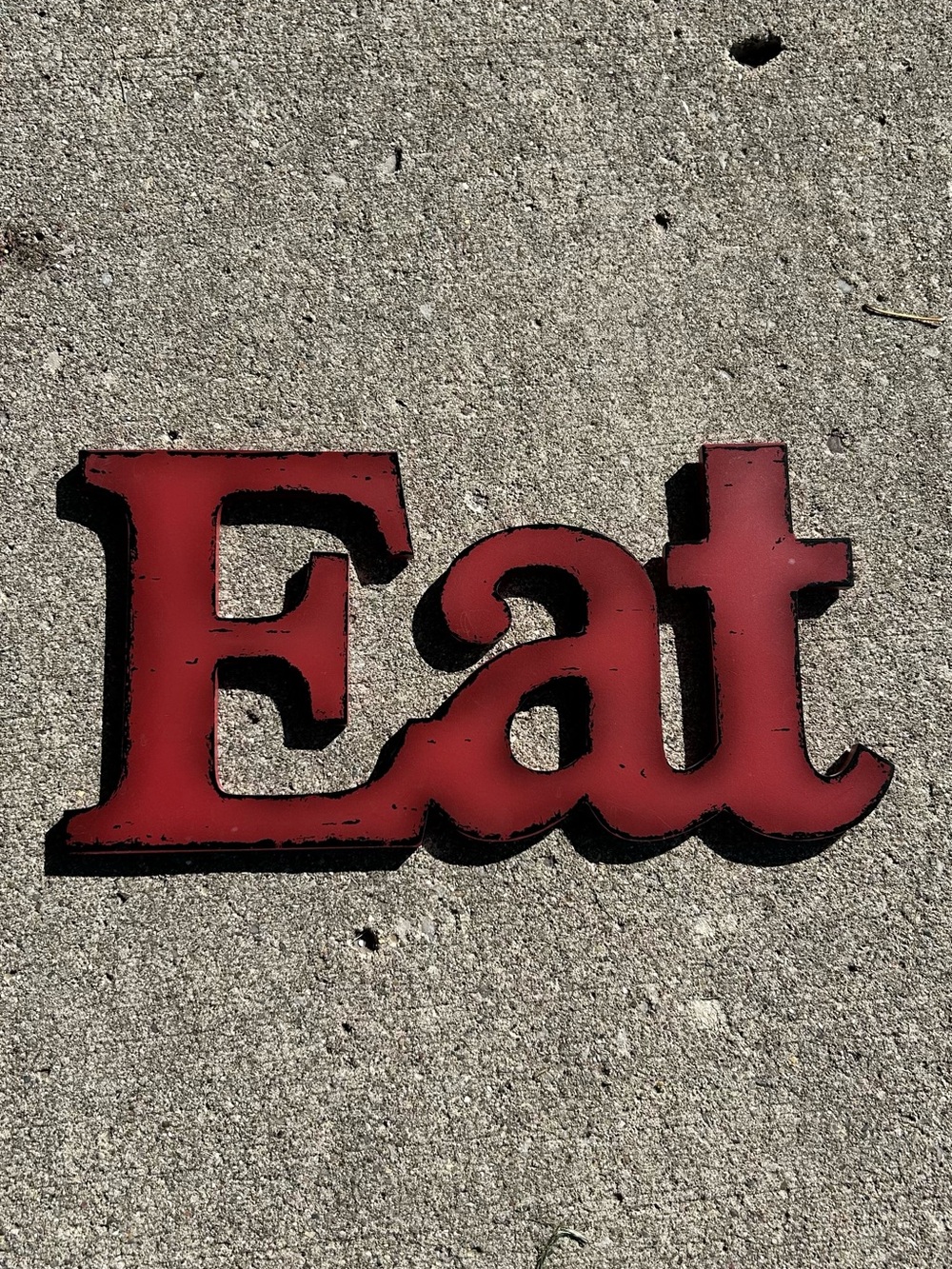 Red 'Eat' Wall Sign